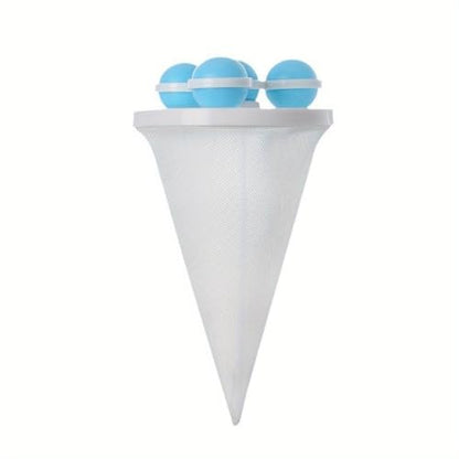 1pcs Premium Floating Lint Mesh Bag - Reusable Pet Hair Remover, Lint Catcher, and Washer Lint Trap Net for Laundry - Easy Cleaning Supplies for Apparel and Household Gadgets (Blue)