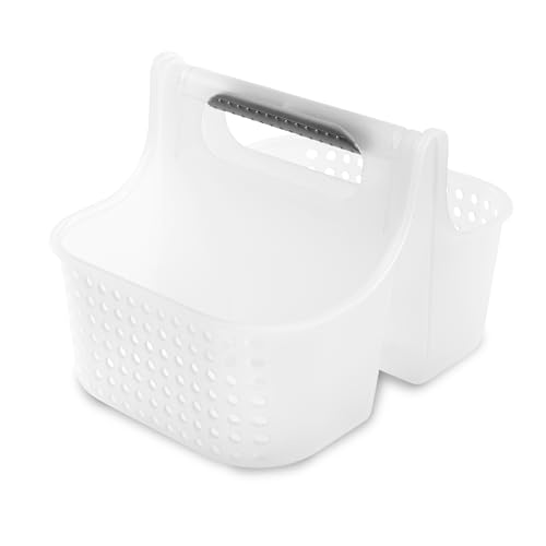 madesmart Shower Tote with Soft Grip Handle, Frost - color: Frost, size: Small