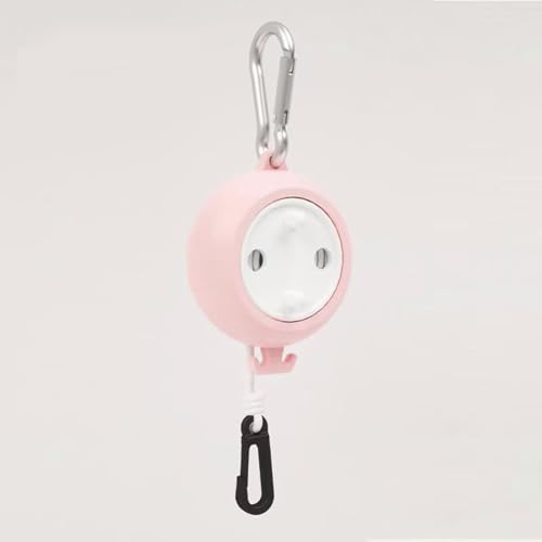 Portable Retractable Clothesline for Travel - Adjustable Stainless Steel Hooks, Compact Indoor/Outdoor Laundry Drying - color: Pink B