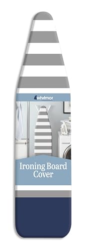 Whitmor Reversible Ironing Board Cover and Pad 54.0x15.0, Gray Blue - color: Gray Blue, size: 54x15 Inches
