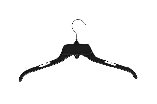 DEILSY™ Black Plastic Hangers 100 Pack Durable Slim Hangers - color: Black, size: 100