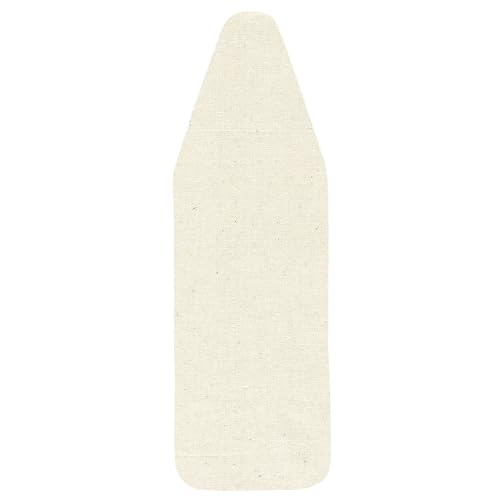 Household Essentials Universal Ironing Board Cover and Pad, Natural Cotton Canvas with NanoMax Coating, Fits Standard and Wide Boards, Cream Finish