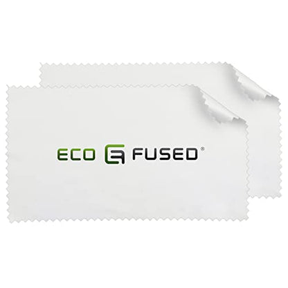 Eco-Fused Blue/Black Microfiber Cloth - 6x7 Inch - 12 Pack - Glasses & Lens Cleaning - color: Blue/Black (12 Pack)