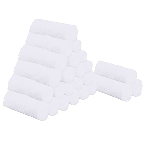 Sunny zzzZZ 24 Pack Kitchen Dishcloths - Does Not Shed Fluff - Reusable Dish Towels, Dish Cloths, Super Absorbent Coral Fleece Cleaning Cloths, Nonstick Oil Washable Fast Drying, 10 x 10 Inch (White) - color: White, size: 10 x 10 Inch