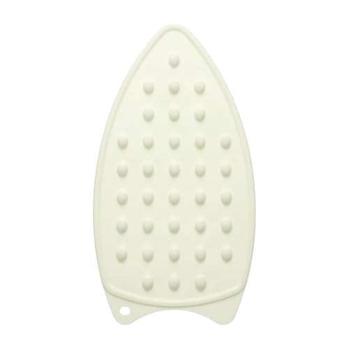 HARFINGTON Silicone Iron Rest Pad, Multipurpose Iron Hot Resistant Mat Iron Rest Plate for Ironing Board Hot Heat Resistant Steam Compact Mat, Cream - color: Cream