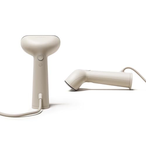 Steamery Handheld Clothes Steamer Cirrus 3, 1200W, US Plug, Heated Ironing Plate, Fast Heat Up, Garment Wrinkle Remover, Beige - color: Beige