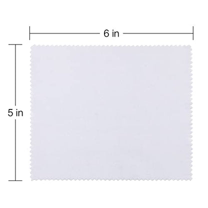 Eyeglass Cleaning Cloth Glasses Cleaner 12Pack Microfiber Lens Cleaner Eyewear Sunglass Wipes for Glass Jewelry Screen Camera Lint Free Thick 5x6 Inch (White, 5x6) - color: White, size: 5x6