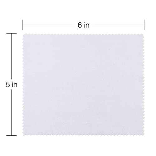 Eyeglass Cleaning Cloth Glasses Cleaner 12Pack Microfiber Lens Cleaner Eyewear Sunglass Wipes for Glass Jewelry Screen Camera Lint Free Thick 5x6 Inch (White, 5x6) - color: White, size: 5x6