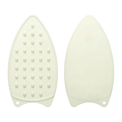 HARFINGTON 2pcs Silicone Iron Rest Pad, Multipurpose Iron Hot Resistant Mat Iron Rest Plate for Ironing Board Hot Heat Resistant Steam Compact Mat, Cream - color: Cream