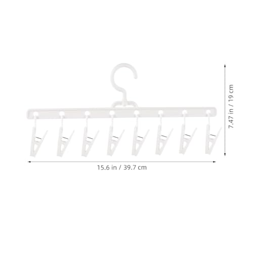 BESTYASH Foldable Windproof Clips Socks Clips Multi-Purpose Hanger with 8 Clips for Socks Underwear Hat Storage Laundry Drying Rack Closet Organization