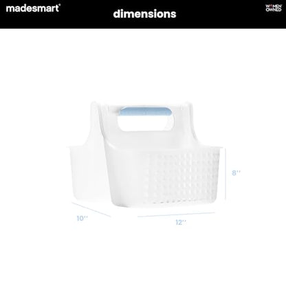 madesmart Large Shower Tote with Soft Grip Handle, Blue - color: Blue, size: Large