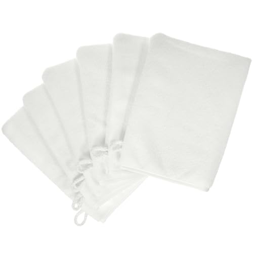 PHOGARY Microfiber Face Cloths, 6"x8" Fast Drying Bath Mitts Washcloth, Super Absorbent Soft Lightweight Towel Body Facial Cloths Small Wash Mitt for Travel Showering Washing Face, 6 Pack, White - color: White, size: 6x8 Inch (Pack of 6)