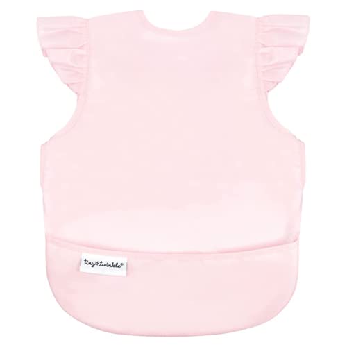 Tiny Twinkle Mess Proof Baby Bib for Girls | Waterproof Toddler Bib for Eating | Baby Apron for Feeding | Machine Washable | Perfect Shower Gift (Rose, 6–24M) - color: Rose, size: Small 6-24 Months