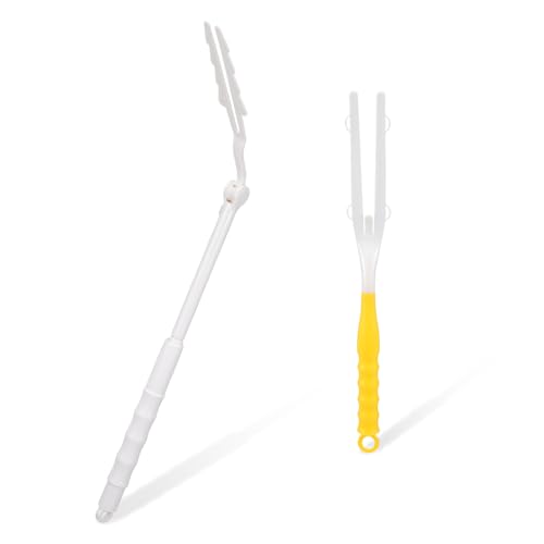2Pcs Replacement Handles Compatible with Swiffer Duster Refill, Duster Extendable Handle, Adjustable Length Handles Only (Telescopic Handle + Short Handle