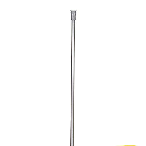 Household Essentials Outdoor Telescoping Clothesline Prop in Steel Pole with Threading Eyelet and Stake Mount, Silver