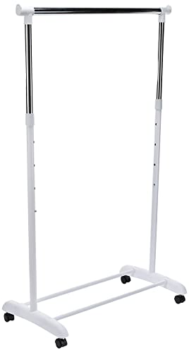 Whitmor Rolling Adjustable Garment Rack - color: WHITE