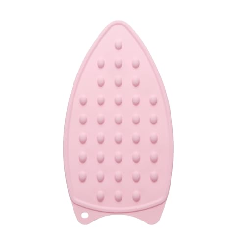 HARFINGTON Silicone Iron Rest Pad, Multipurpose Iron Hot Resistant Mat Iron Rest Plate for Ironing Board Hot Heat Resistant Steam Compact Mat, Pale Pink - color: Pale Pink
