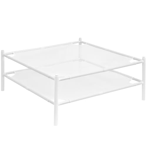 STORAGE MANIAC Sweater Drying Rack, Mesh Clothes Drying Rack, Stackable Laundry Drying Rack, Lay Flat Dryer for Delicates, Portable Dry Rack for Indoor or Outdoor, White, 2-Pack - size: 2-Pack Mesh