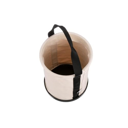 Klein Tools 5109 Canvas Bucket, Wide-Opening Straight-Wall Tool Bucket is Made of No. 6 Canvas with Black Molded Bottom, 75-Pound Load Rated - style: Standard