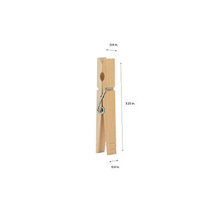 Laundry 360 Extra Large Wooden 100 Pack Clothespins