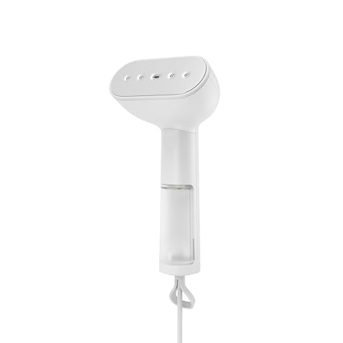 Steamery Handheld Clothes Steamer Cirrus Core, 1350W, Steam Output 0.74 oz/min, Heat up in 15 Seconds, Dry Steam Technology, Hanging Loop, Visible Water Tank, Portable, Scandinavian Design (White) - color: White