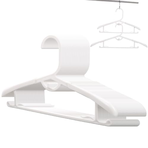 40 Pack Plastic Hangers 13-17’’ Thickened Adjustable Clothes Hanger White - size: Thickened