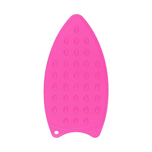 HARFINGTON Silicone Iron Rest Pad, Multipurpose Iron Hot Resistant Mat Iron Rest Plate for Ironing Board Hot Heat Resistant Steam Compact Mat, Fuchsia - color: Fuchsia