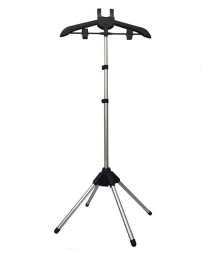 Iron Steam Stand; Foldable Garment Clothes Drying Rack; Handheld Garment Steamer Rack; Height Adjustable Standing Garment Hanger; Steam Ironing Machine Accessories Bracket (Black)