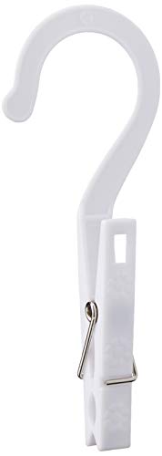 Fox Run Laundry Hooks, Set of 10 Clothing Pin Hooks with Hanging Clips