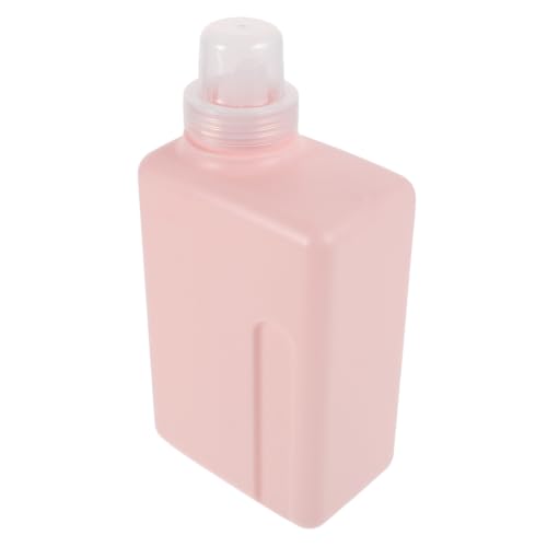 Laundry Soap Dispenser Refillable Laundry Liquid Dispenser Pink Pe Reusable Bottle for Detergent Cleaning Agents Shower Gel Leakproof Space Saving .64 X 4.33 X 2.36 in