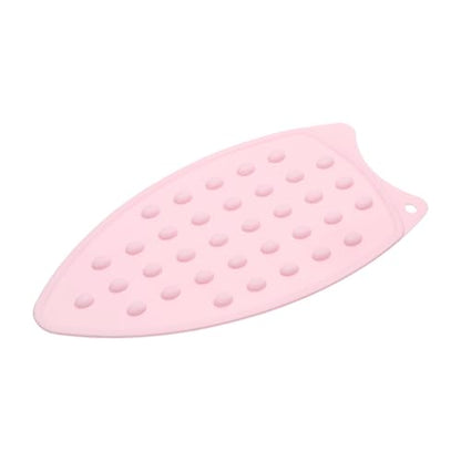 HARFINGTON Silicone Iron Rest Pad, Multipurpose Iron Hot Resistant Mat Iron Rest Plate for Ironing Board Hot Heat Resistant Steam Compact Mat, Pale Pink - color: Pale Pink