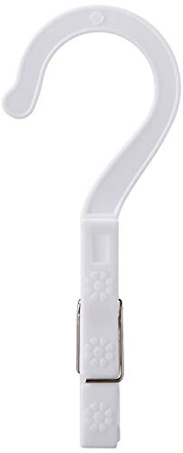 Fox Run Laundry Hooks, Set of 10 Clothing Pin Hooks with Hanging Clips