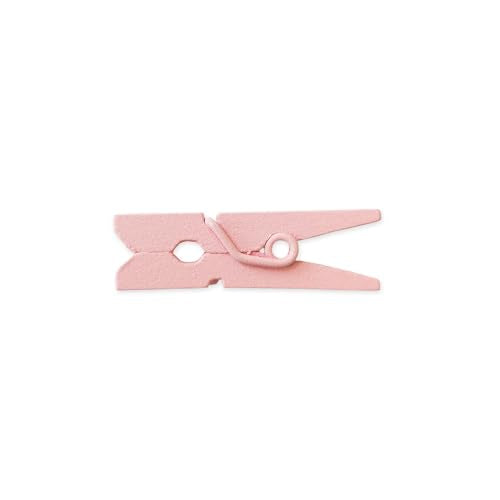 LWR CRAFTS Wooden Mini Clothespins 100 Per Pack 1" 2.5cm (Light Pink) - color: Light Pink