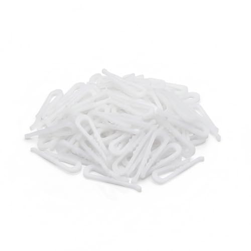 2Inch/50mm White Plastic Clothespins with Teeth-Plastic Small Fabric Shirt Alligator Clips Cloths Clothes Pins for Crafts Clothing/Sewing/Folding Tie/Securing Fabric/Cloth/Sock/Pant(100PCS) - color: White, size: 2Inch-Teeth-100PCS