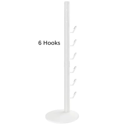 XIGOO Freestanding Vacuum Stand Holder with 6 Hooks - color: White, style: 6 Hooks