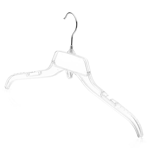 DEILSY™ Clear Plastic Hangers 25 Pack Sturdy Plastic Shirt Hangers - color: Clear, size: 25