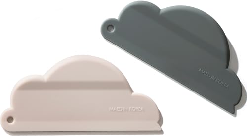Carrotez Mini Shower Squeegee for Glass Doors, 2 Pack, Ivory & Gray - color: Gray & Ivory