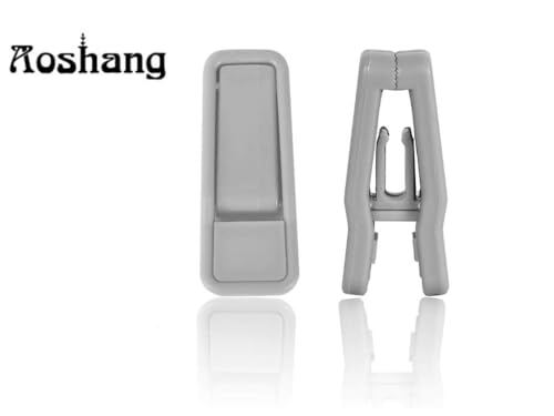 20 Pack Plastic Finger Clips for Hangers,Slim-line Plastic Velvet (Gray)