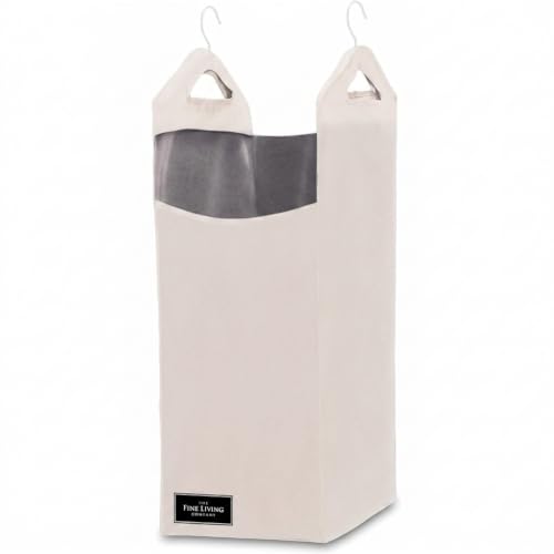 TFLC Hanging Laundry Hamper bag, Portable Clothes Hampers for Laundry Beige - color: Beige, size: Single Compartment