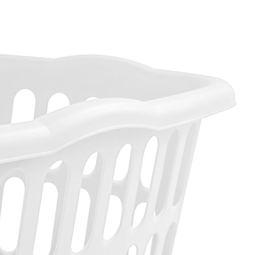 Sterilite Rectangular Laundry Basket, Plastic Clothes Hamper, 24-Pack - color: White, size: 24 Pack