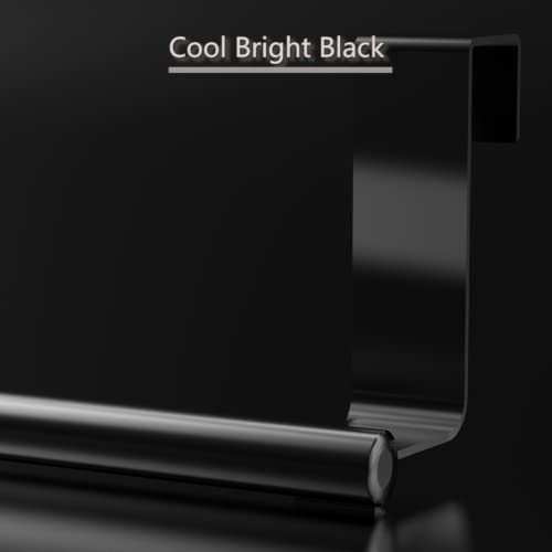 Towel Rack for Cabinet, Strong Steel Kitchen Over Cabinet Towel Bar Holder, 9" Wide - 2 Pack - Black - color: Black