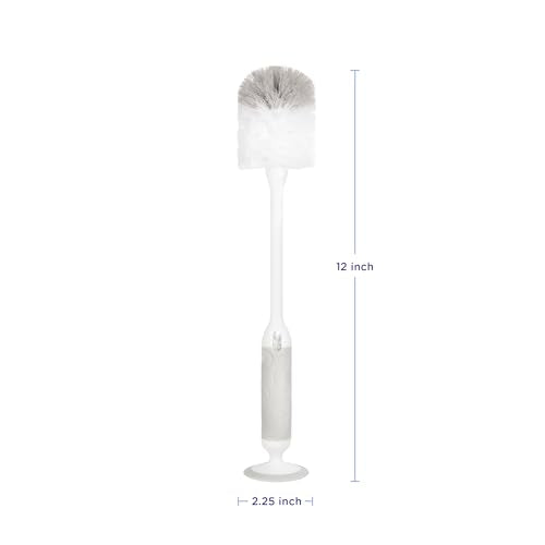 Ubbi Deluxe 2-in-1 Baby Bottle Cleaning Brush Set, Gray, 2 Pack - color: Gray Deluxe Bottle Brush, 2 Pack