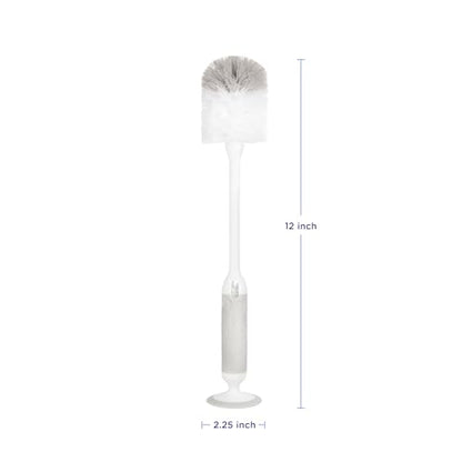 Ubbi Deluxe 2-in-1 Baby Bottle Cleaning Brush Set, Gray - color: Gray Deluxe Bottle Brush