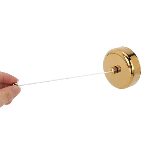Retractable Clothesline, Wall Mounted Adjustable Clothing Rope for Shower Room Bathroom Laundry Chrome Finish Round Style Chrome Finish 2.8M (Gold) - color: Gold