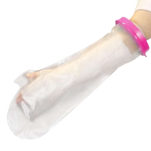Cast Covers for Shower Arm, PICC Line, Hand for Adult, Waterproof - color: Half Arm, style: Reinforced Pink