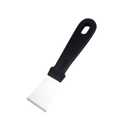 Glass Stove Curved Edge Scraper Flexible Black Straight Tool for Grease and Residue Removal - color: Black, size: Straight