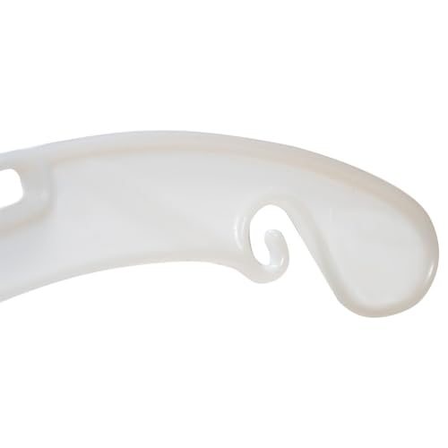 NAHANCO 17” White Mid-Heavyweight Plastic Hanger, 100 Pack - color: White