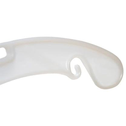 NAHANCO 17” White Mid-Heavyweight Plastic Hanger, 100 Pack - color: White
