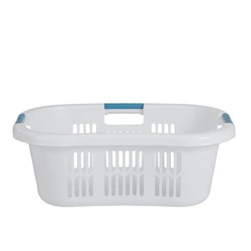 Rubbermaid Laundry Basket XL Hip-Hugger Basket 2.1-Bushel White Laundry Storage/Bathroom/Bedroom/Home Closet - size: 2.1 Bushel, style: XL Hip-Hugger Basket