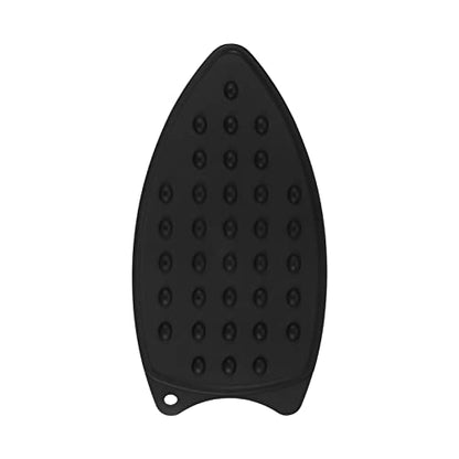 HARFINGTON Silicone Iron Rest Pad, Multipurpose Iron Hot Resistant Mat Iron Rest Plate for Ironing Board Hot Heat Resistant Steam Compact Mat, Black - color: Black
